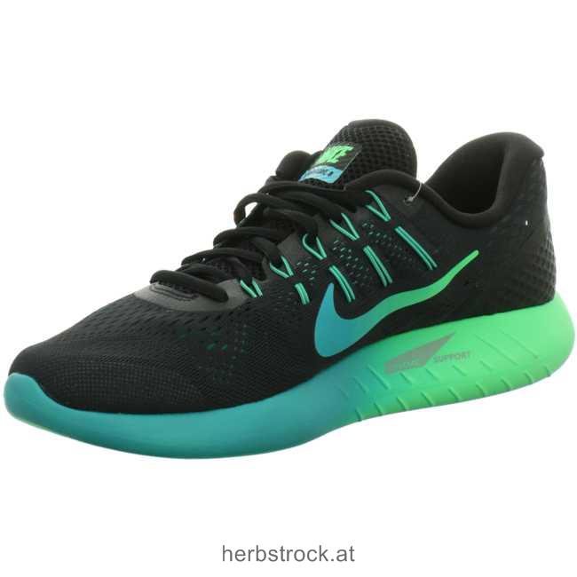Männer Lunarglide 8 Herren Laufschuhe schwarz grün 843725 Sneaker Sports BLACK/MULTI-COLOR-R