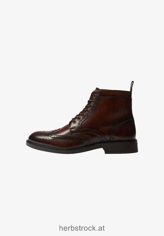 Männer MIT BROGUING - Stiefelette brown
